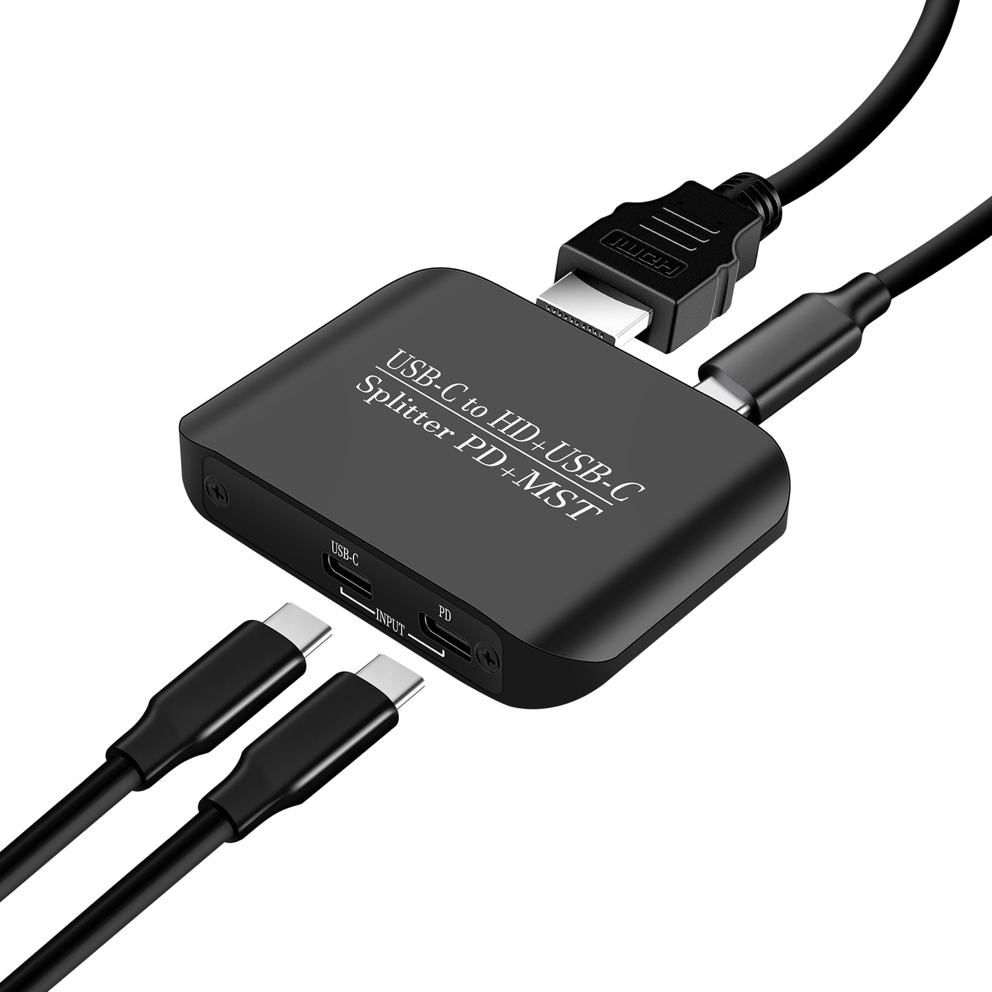 4K60TYPE-C to HDMI+TYPE-C Adapter Support Different Same Display Splitter MST/PD