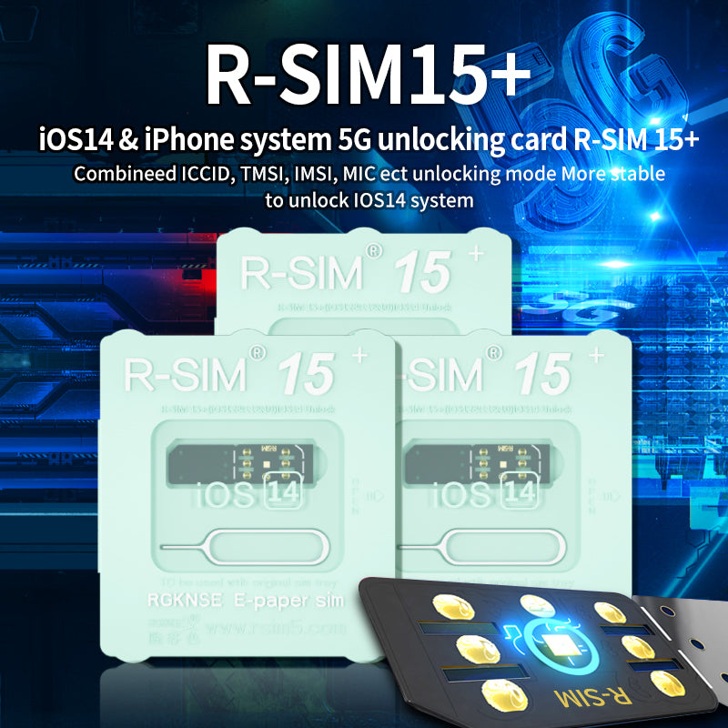 R-SIM15+ 15 Nano Unlock RSIM Card Fit for iPhone 13 mini 12 Pro XS MAX 8 IOS 15