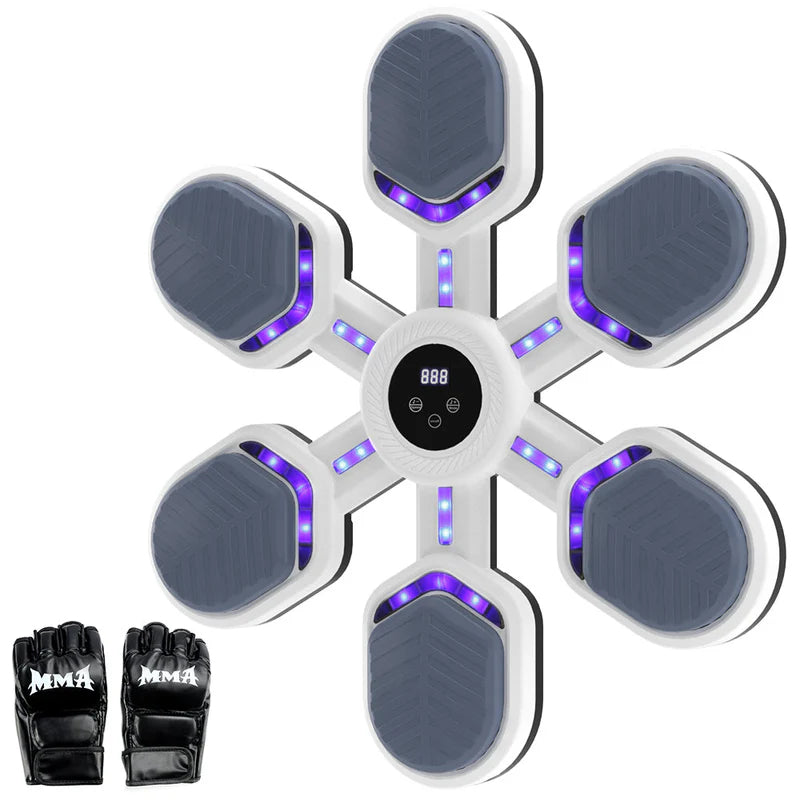 Bluetooth Smart Music Boxing Machine – Wall-Mounted Reflex & Fitness Trainer for Home, Office & Gym
