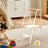 Folding 2-Step Stool with Safety Rails for Kids & Adults, Counter Height Kitchen Helper, Portable, 225lb Capacity