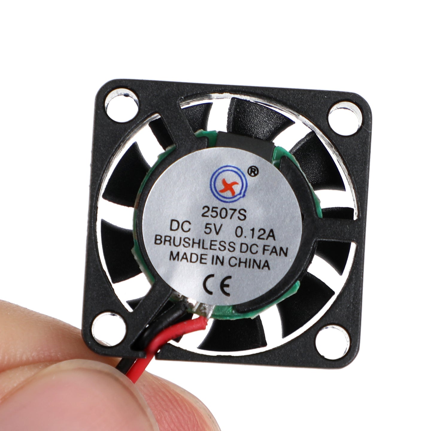 2 Pin Wire 1Pc Brushless DC Cooling Blower Fan 5V 0.12A 2507S 25x25x7mm