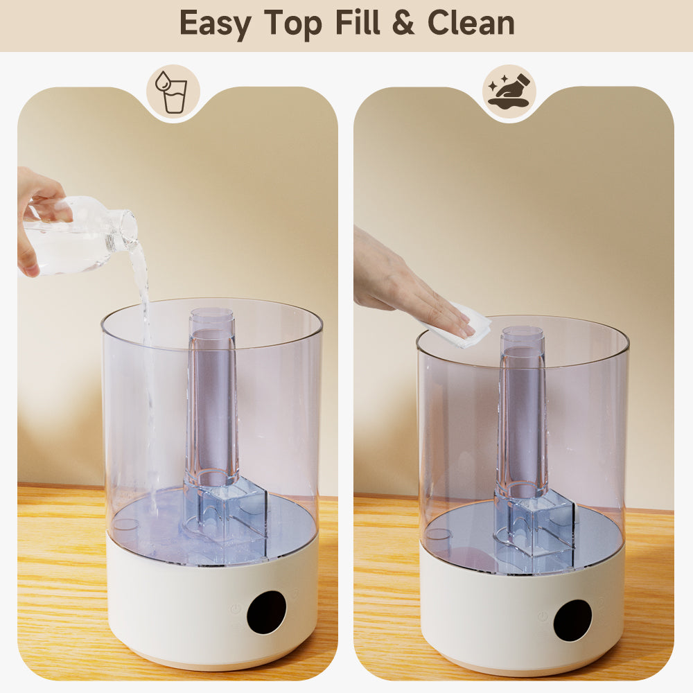 7.8L Large Humidifier for Bedroom & Home – Cool Mist Ultrasonic Top Fill Essential Oil Diffuser with Dual Mist & UV Sterilizer
