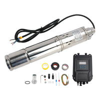 3" 60V 1KW MPPT Screw Solar Bore Pump Submersible Deep Well Hole Steel Head 160M