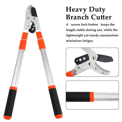 40 Inch Extendable Anvil Loppers – Heavy Duty Telescopic Tree Trimmer & Branch Cutter