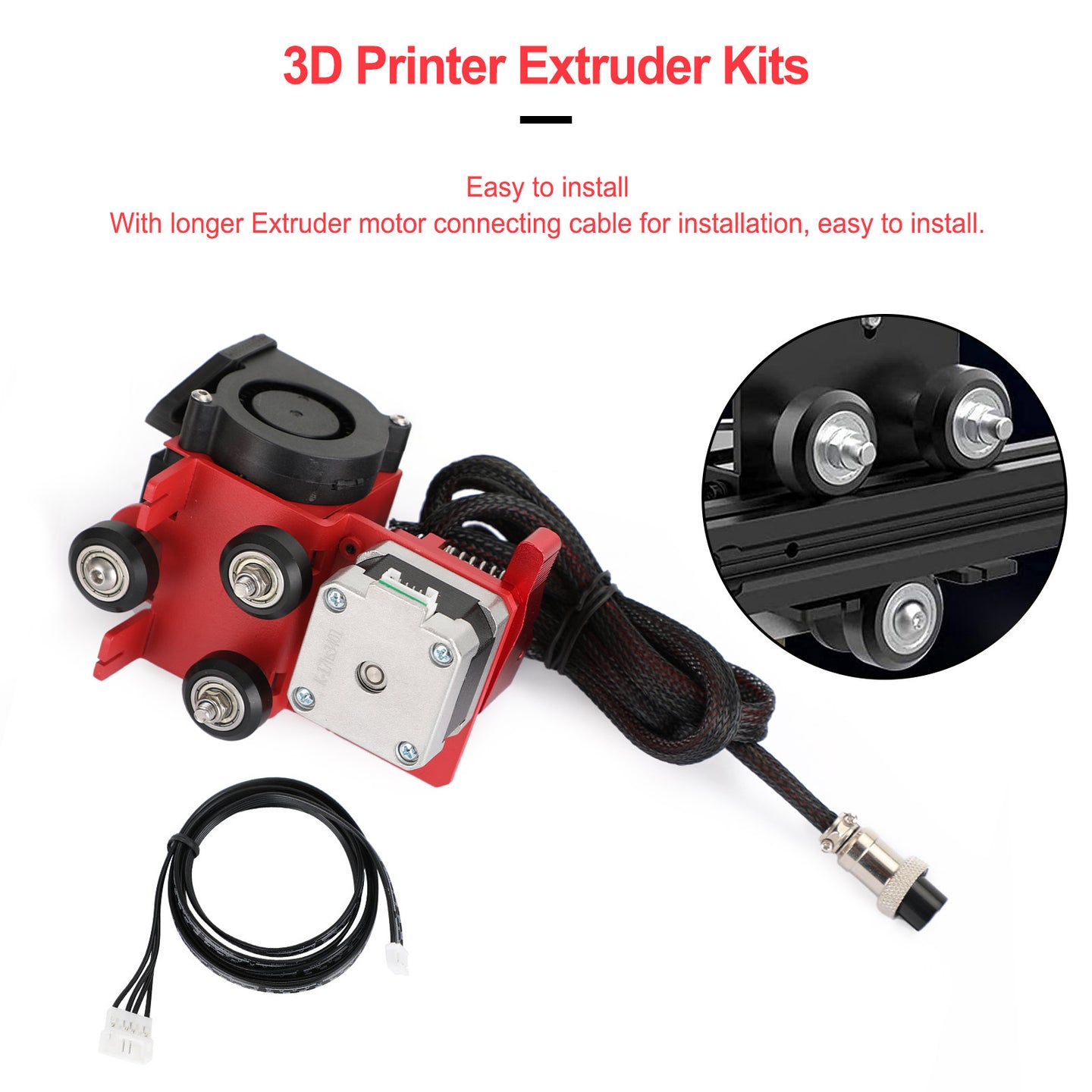 12V 3D Printer Pulley Turbo Fan Extruder FULL Set Fit for CR-10 CR-10S S4 S5