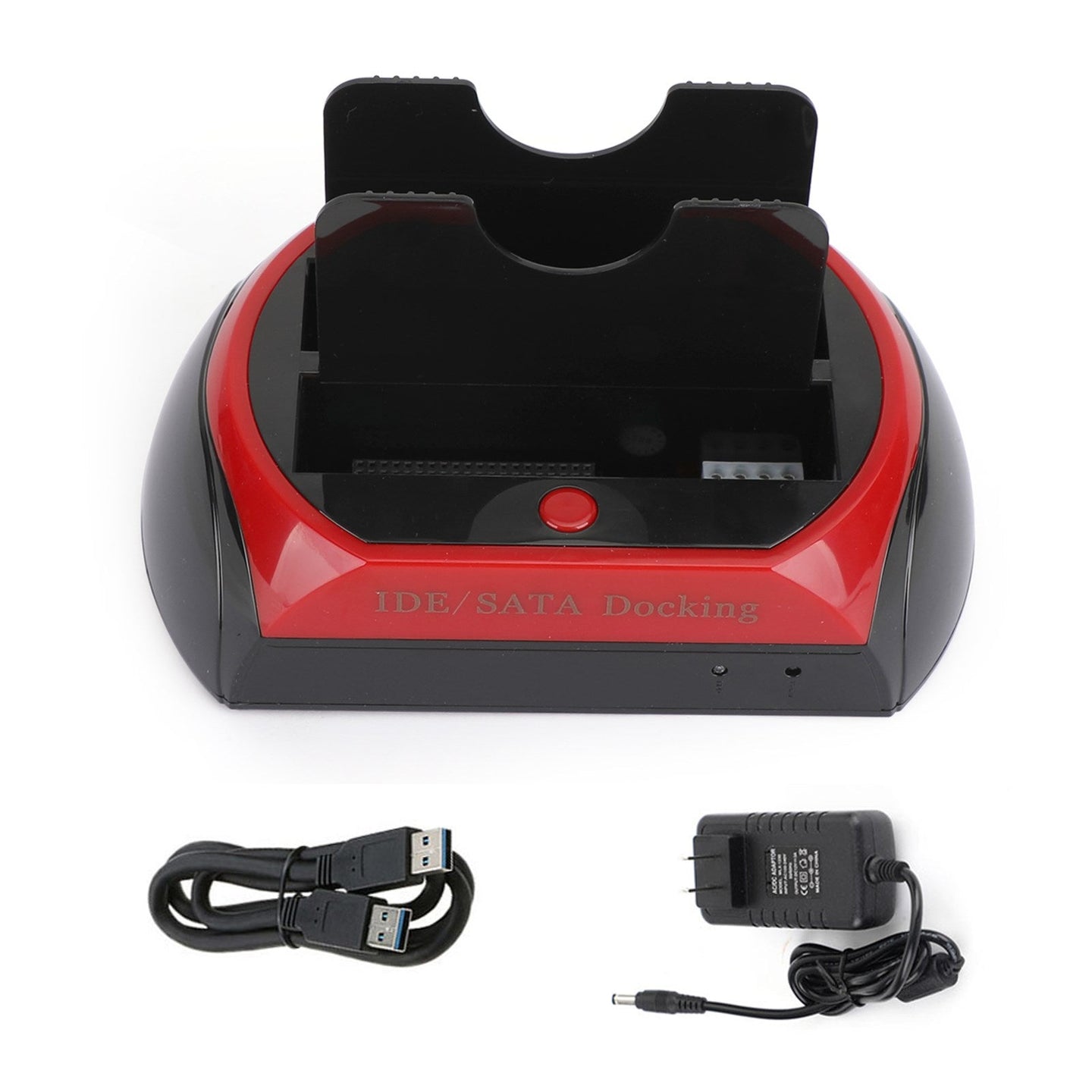 USB 2.0 to IDE/SATA Dual Bay External Hard Drive Docking Station – 2.5"/3.5" HDD/SSD
