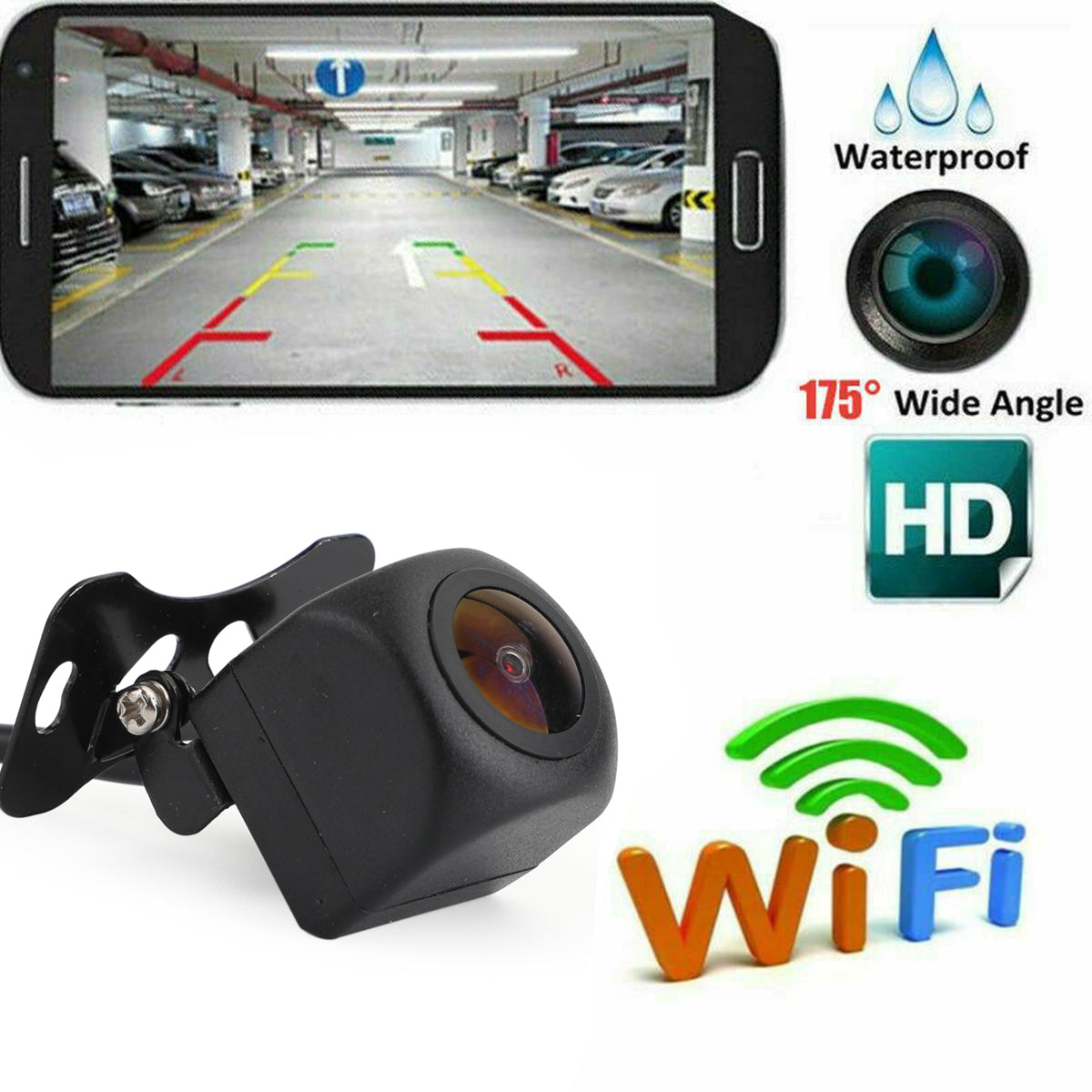 HD Wireless Car Rear View Backup Camera Fit For iPhone Android 175° Wide View (Copy)