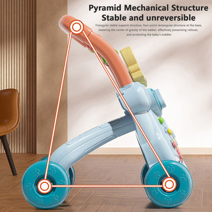 Baby Walker Sit and Stand Push Learning Toys Speed Adjustable Musical Activity Center with water tank for 6 Month and up