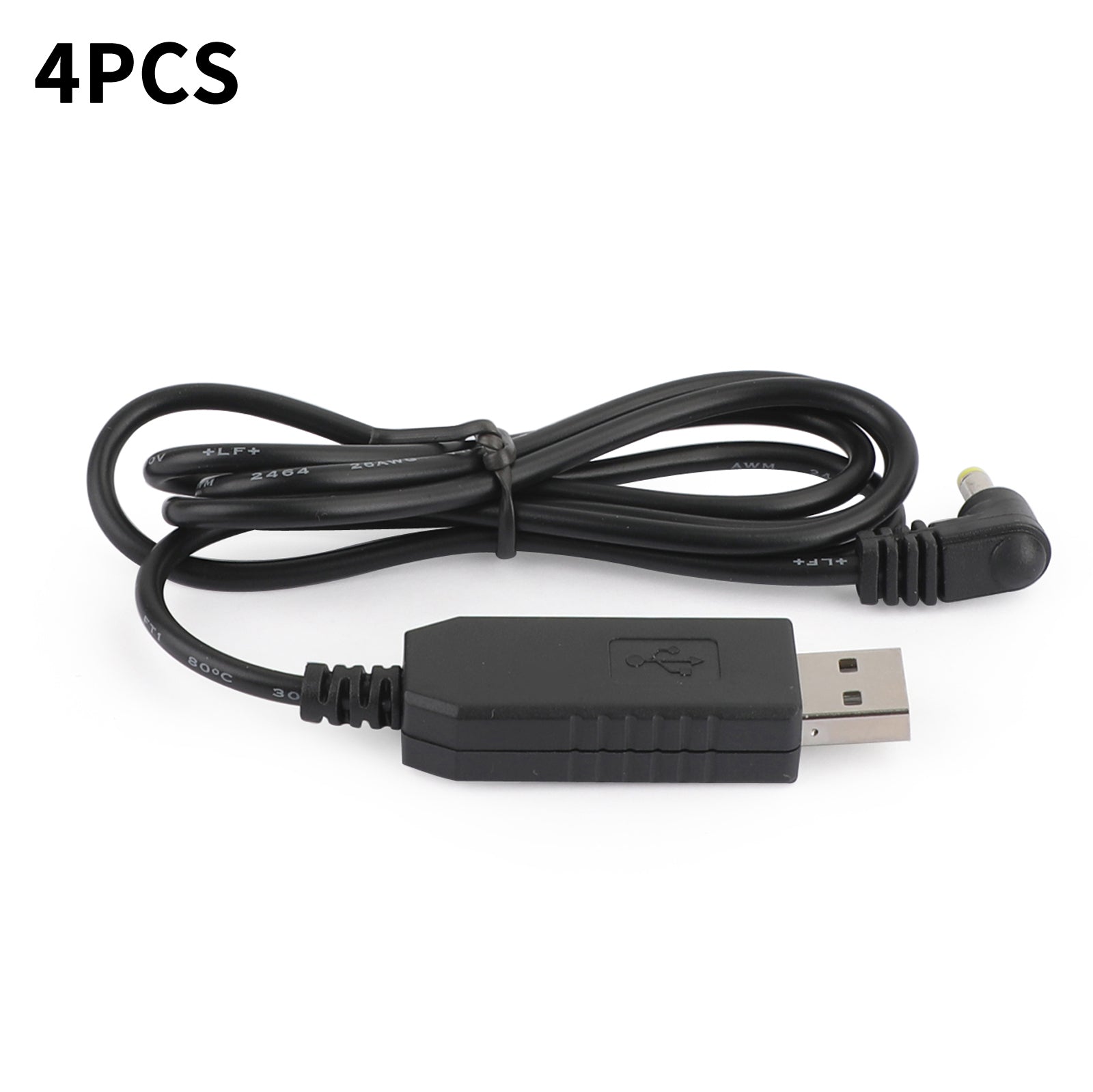 4PCS Walkie-talkie USB Charger Cable Fit for BaoFeng UV5RE UV-5R