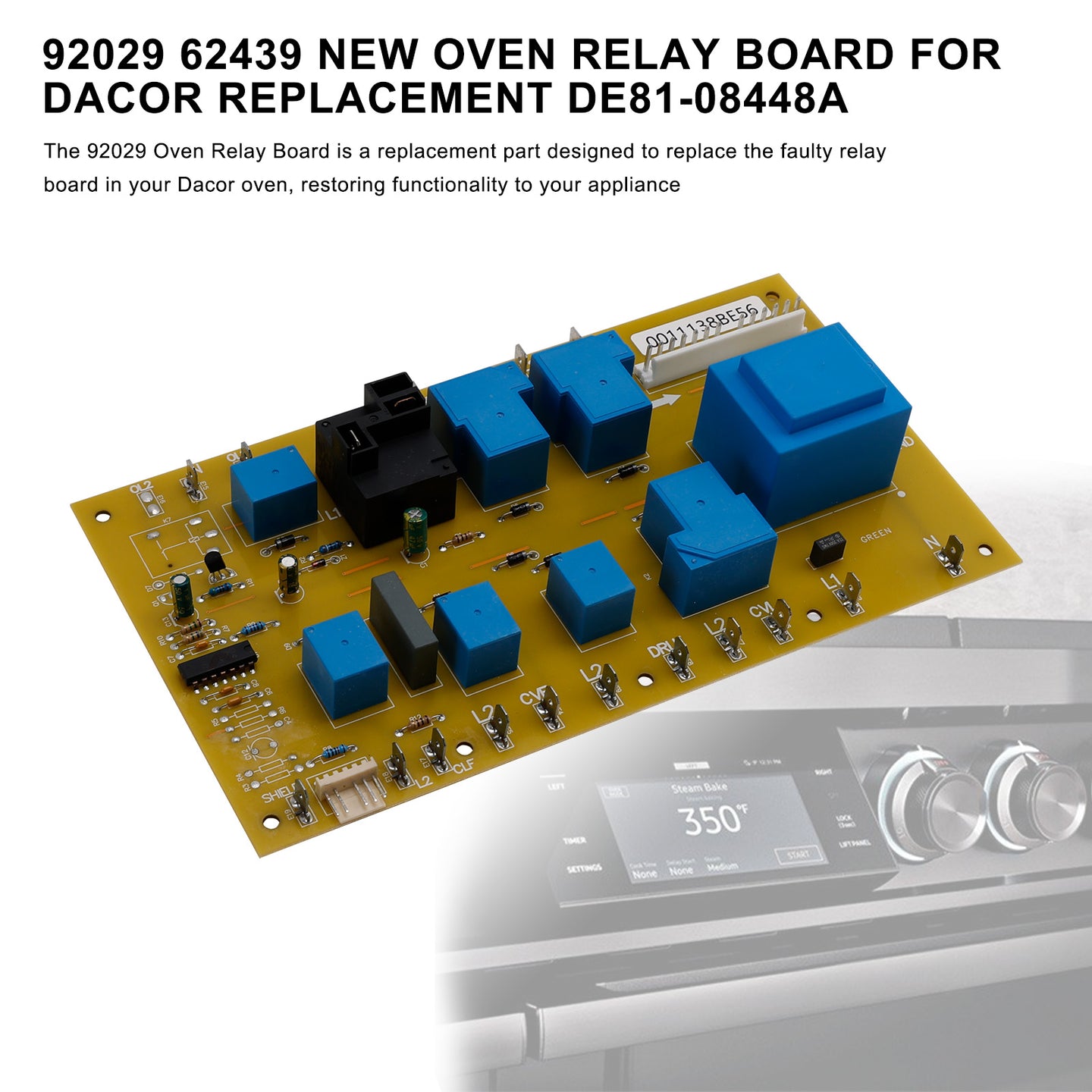 92028 Oven Relay Board for Dacor Replacement DE81-09179A