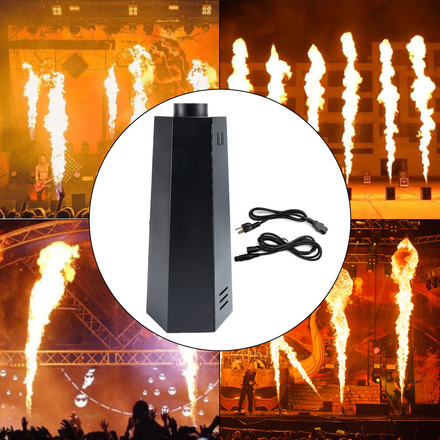 200W Flame Spraying Projector DMX DJ Stage Fire Effect Aerosol Flame Machine