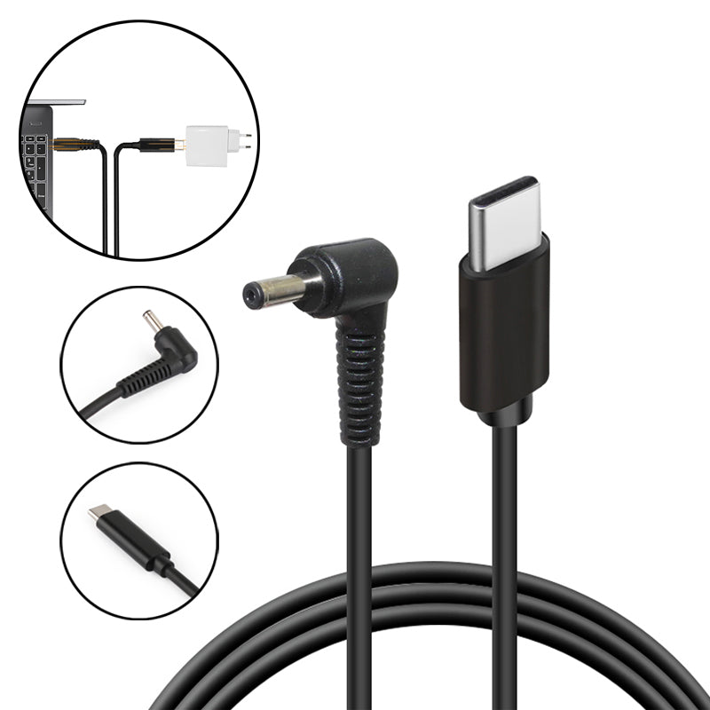 1.5m Type-C Connector PD Charger Cable 4.0*1.35mm Fit for ASUS Zenbook Vivobook
