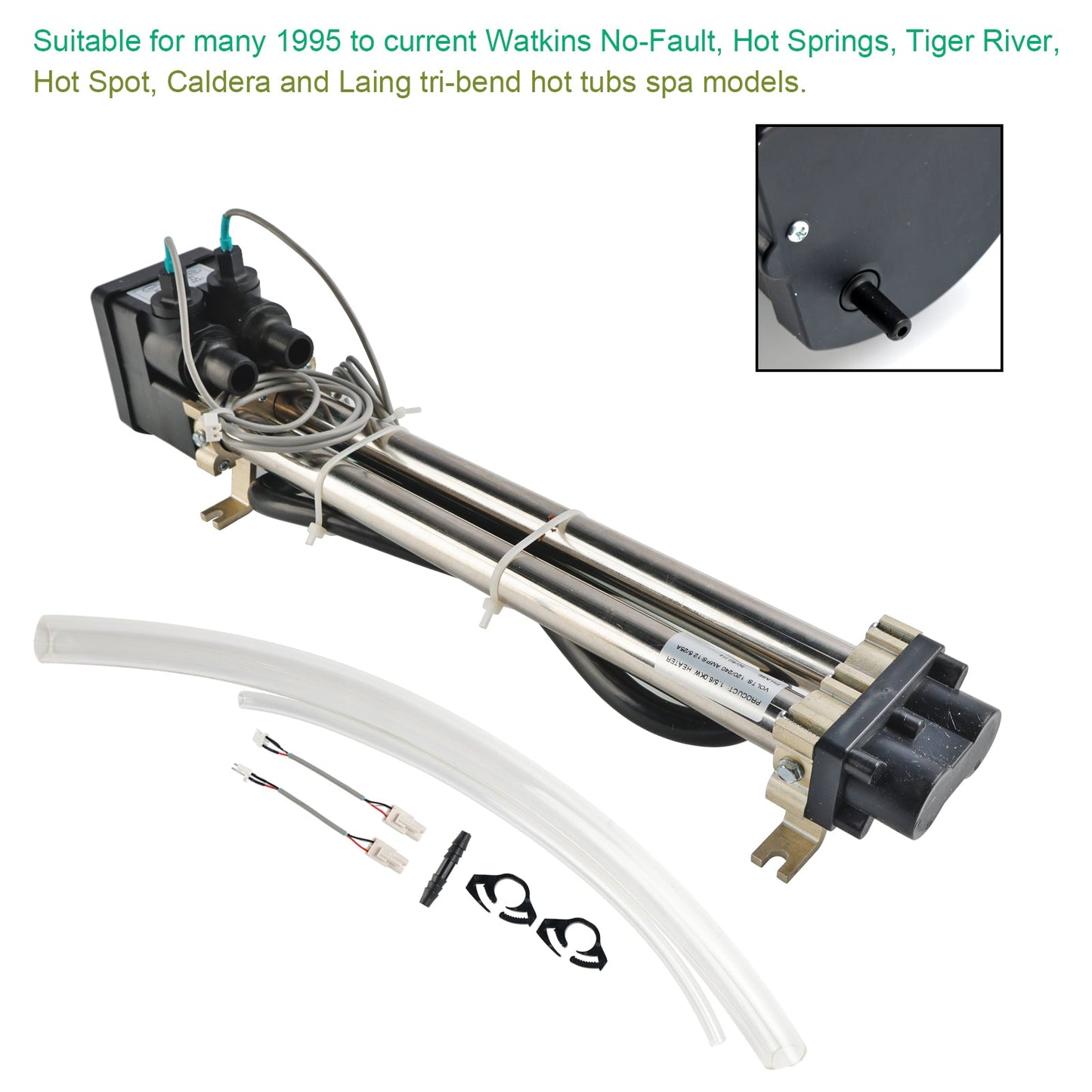 No-Fault Titanium Spa Heater for Hot Spring/Watkins/Caldera/Tiger River 73791-4KW