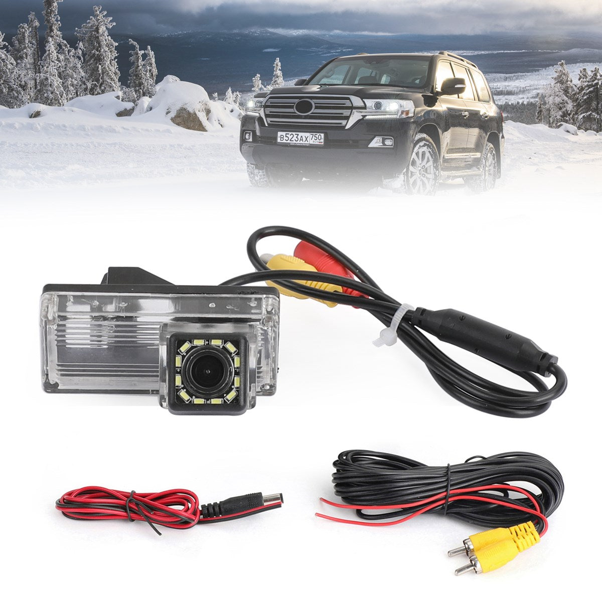 Car Reverse Backup Camera 12LED Fit For Toyota Land Cruiser 70/100/200 Series