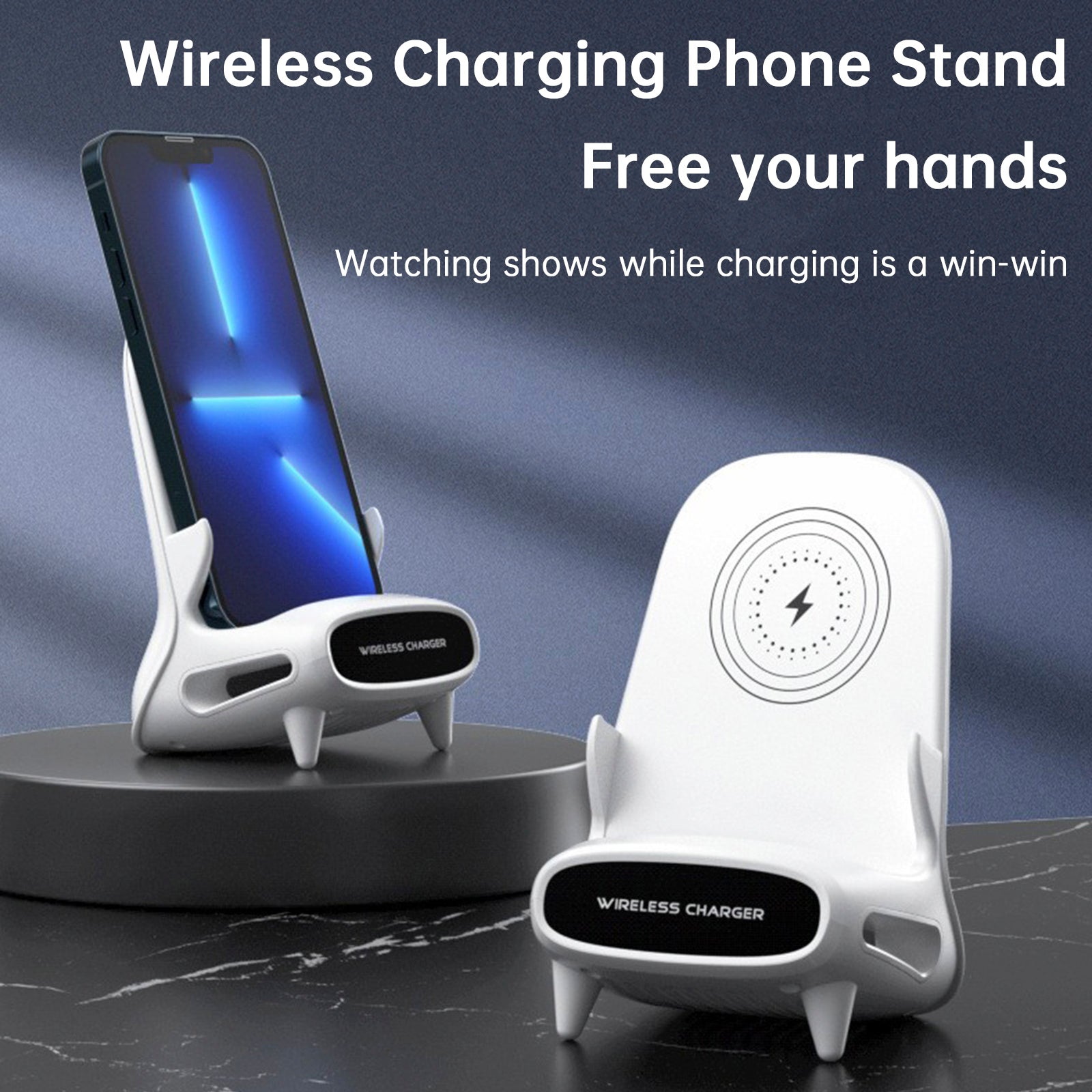 3 in 1 Mini Chair Wireless Fast Charger Phone Stand with Speaker Charging Stand