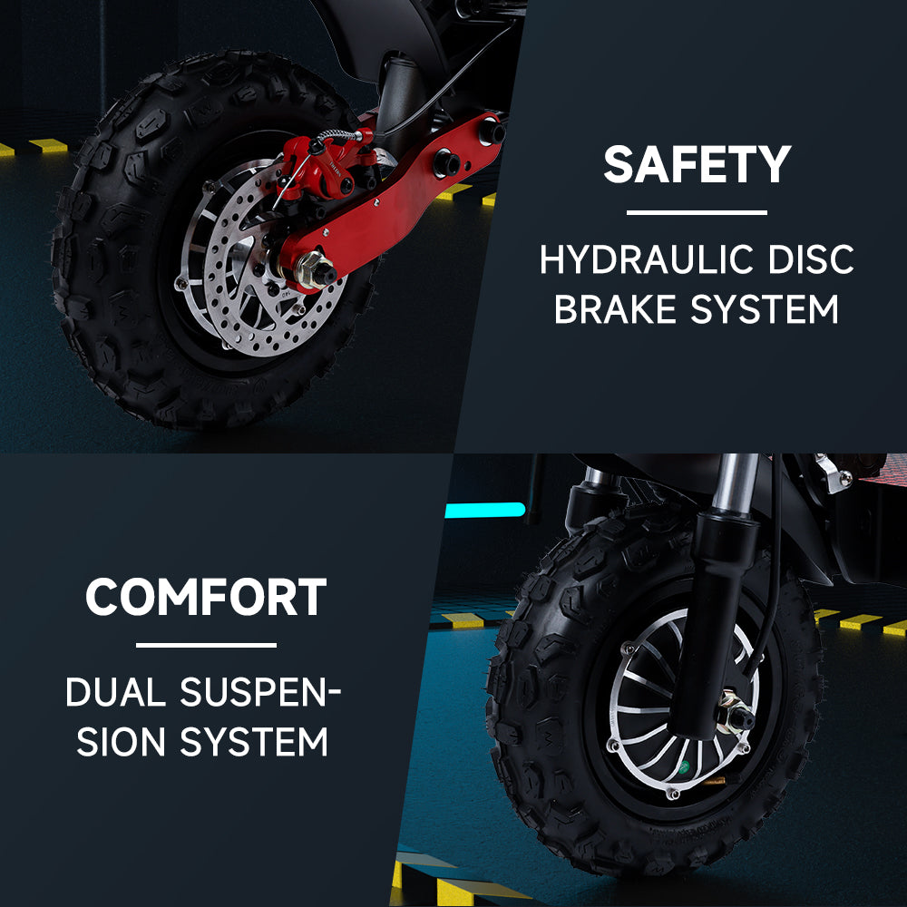 2000W 21ah off-road alloy electric scooter for adult，With large display screen,  Dual drive 12" tires (Copy)