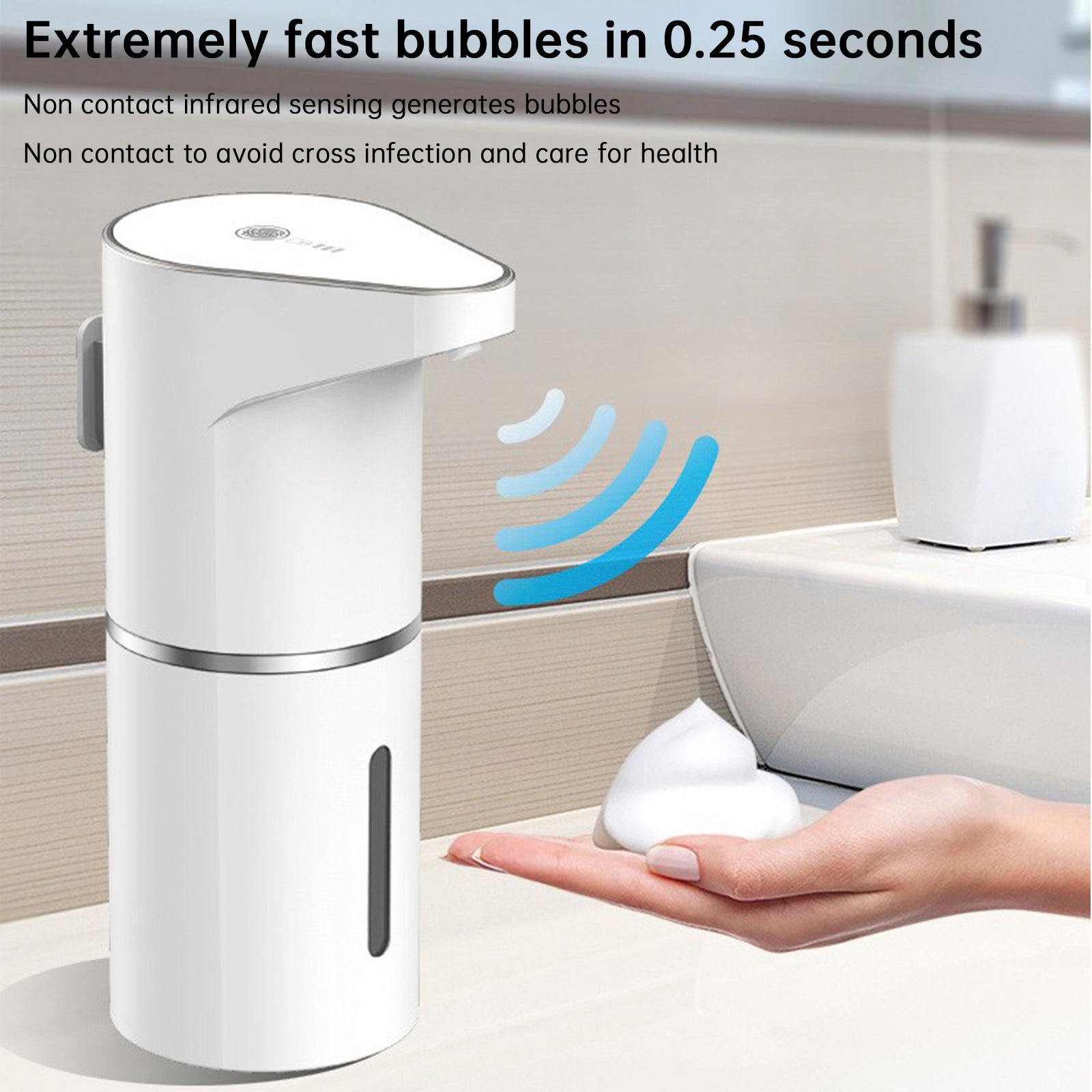 Automatic Foam Soap Dispenser 11.84oz Wall Mount Touchless Hand Soap Dispenser