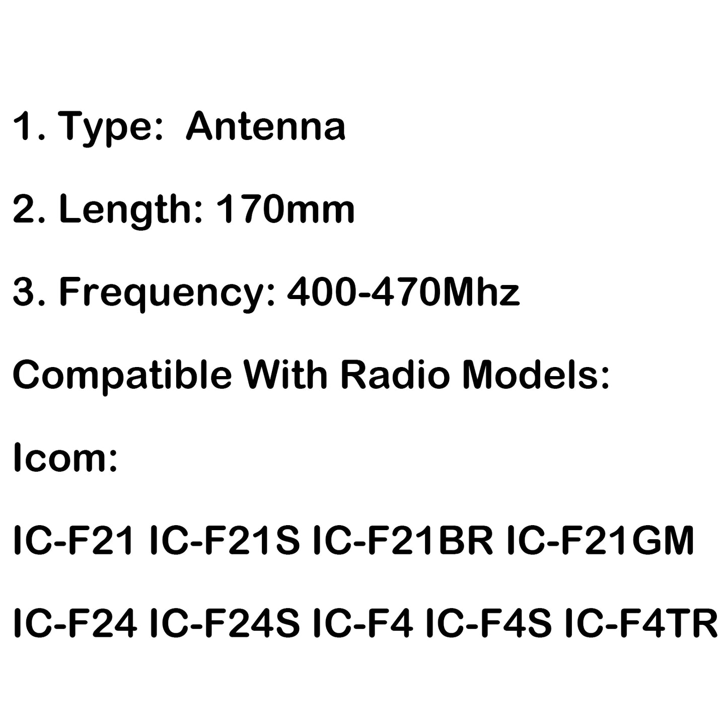 5Pcs UHF Antenna 400-470MHz For ICOM IC-F21 IC-F21S IC-F30GT IC-F3 Radio
