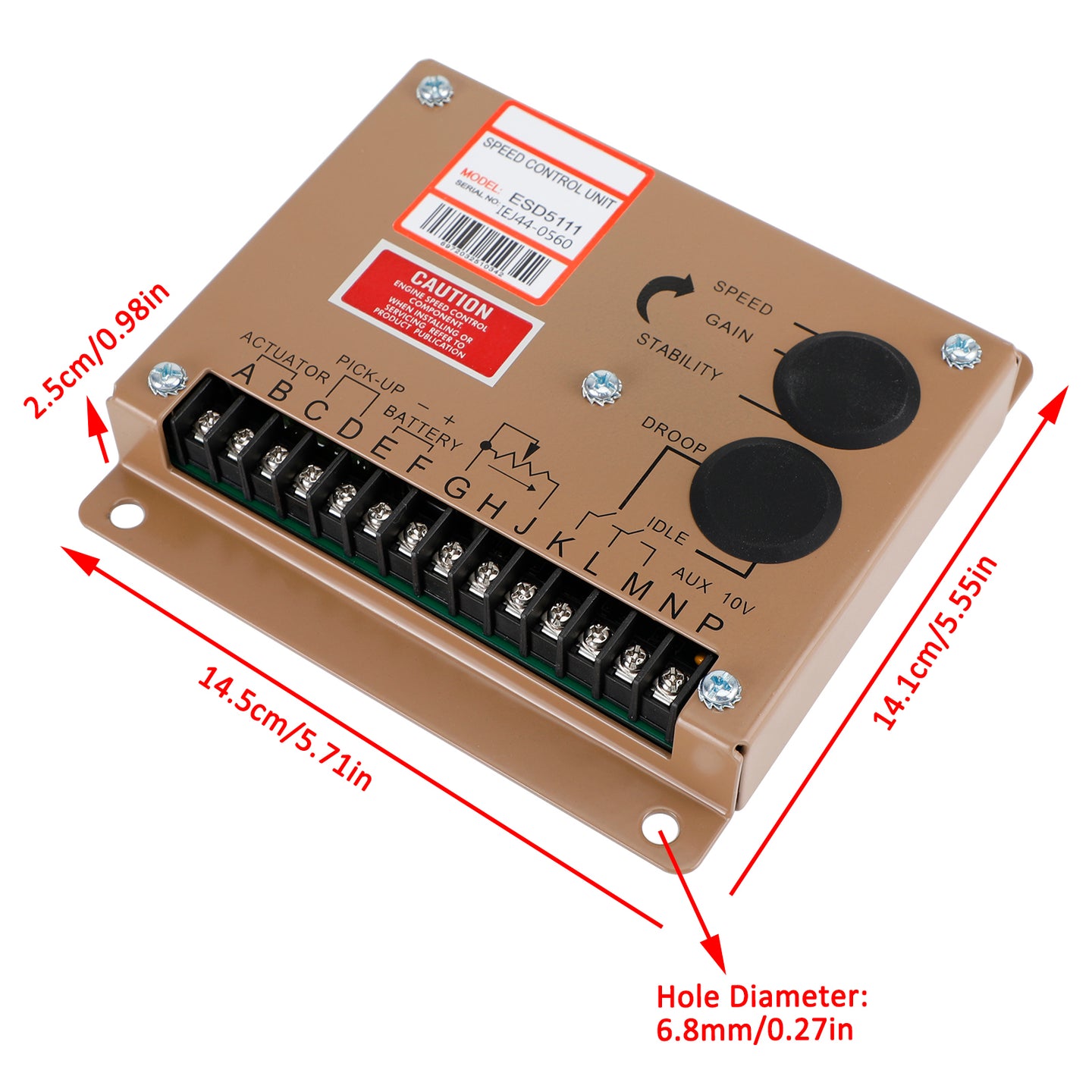 ESD5111 Generator Genset Parts Electronic Engine Speed Controller Governor