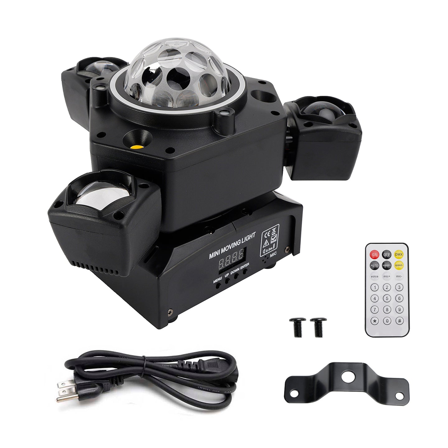 Three Head LED Stage Light Beam Moving Head Light With Laser DJ Disco Party