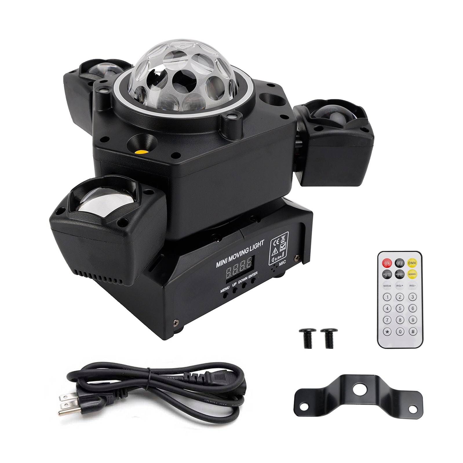 Three Head LED Stage Light Beam Moving Head Light With Laser DJ Disco Party