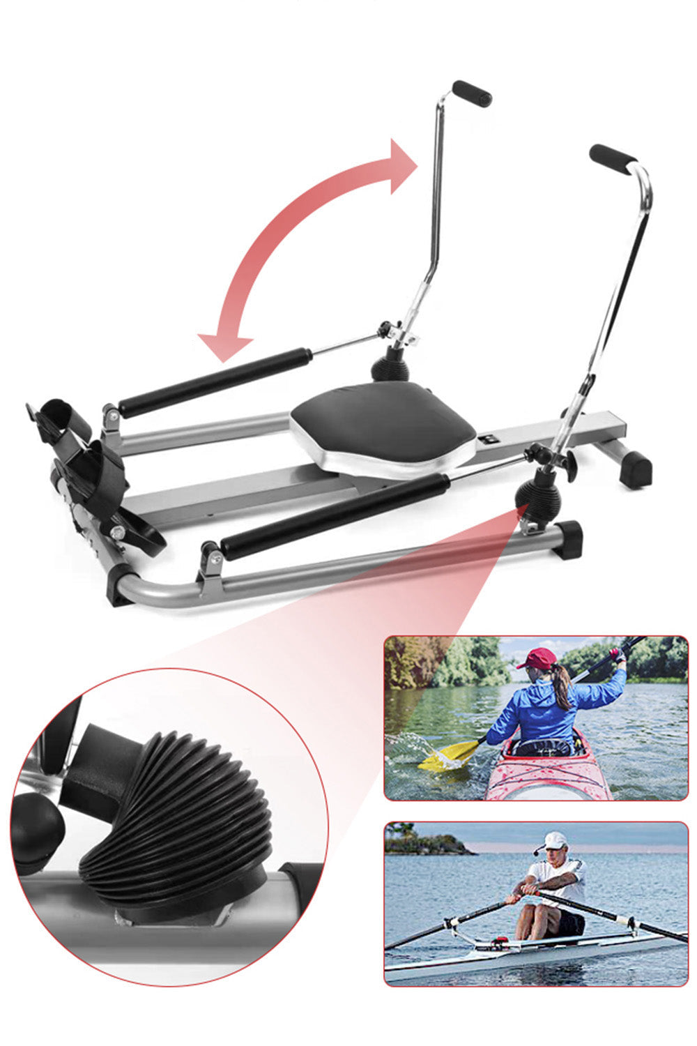 Home Gym Adjustable Hydraulic Rowing Machine Exercise Rower (Copy)