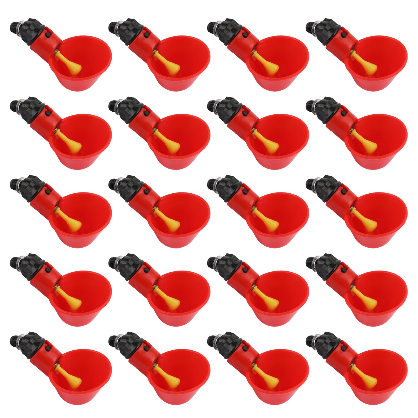 20Pack Poultry Water Drinking Cups Chicken Hen Plastic Automatic Drinker Quail