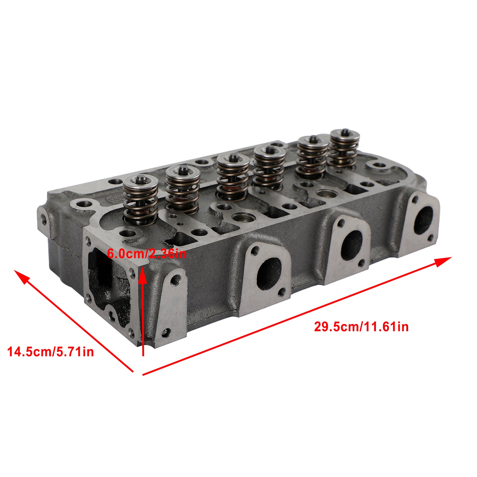 Complete Cylinder Head Kit for Kubota D1105 Engine, with Full Gasket Set & Valves, Fits RTV1100, K008 & B2410