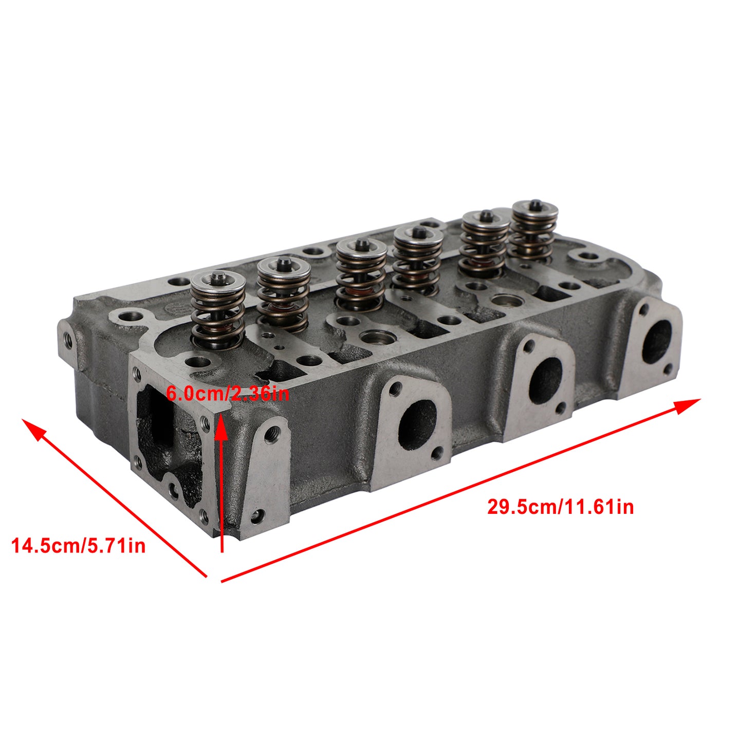 Complete Cylinder Head Kit for Kubota D1105 Engine, with Full Gasket Set & Valves, Fits RTV1100, K008 & B2410