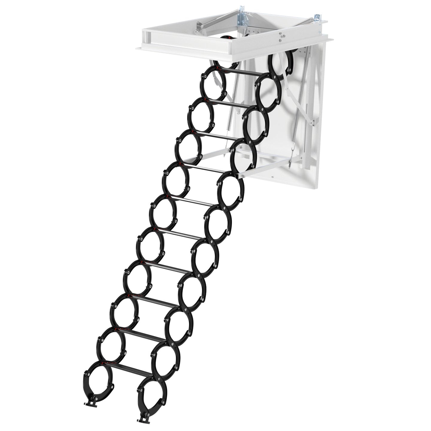 Upgraded 11-Step 3m Loft Attic Ladder – Folding Pulldown Ceiling Ladder 39.4×27.6 inch
