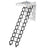 Upgraded 11-Step 3m Loft Attic Ladder – Folding Pulldown Ceiling Ladder 39.4×27.6 inch