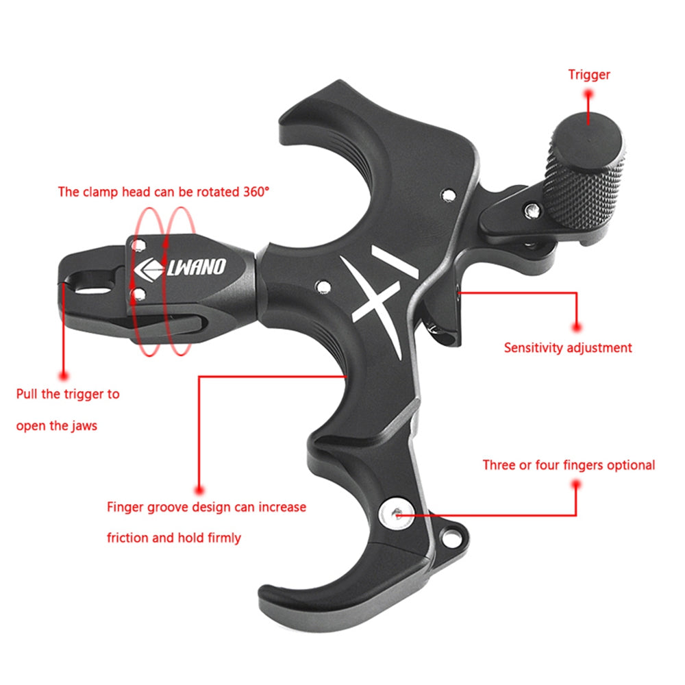 Compound Bow Release 3/4 Finger Thumb Trigger Caliper Grip (Copy)