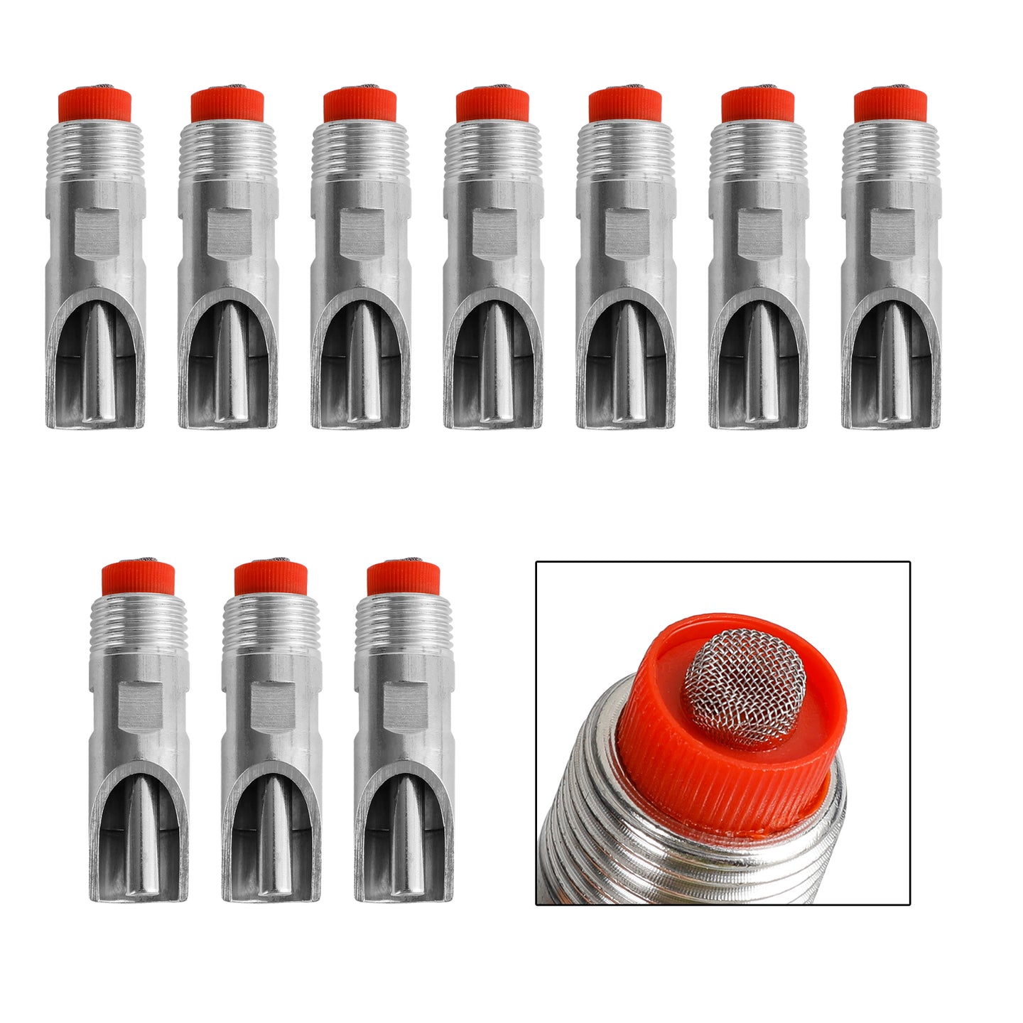 10Pcs Stainless Steel 1/2" Thread Pig Hog Automatic Nipple Drinker Waterer
