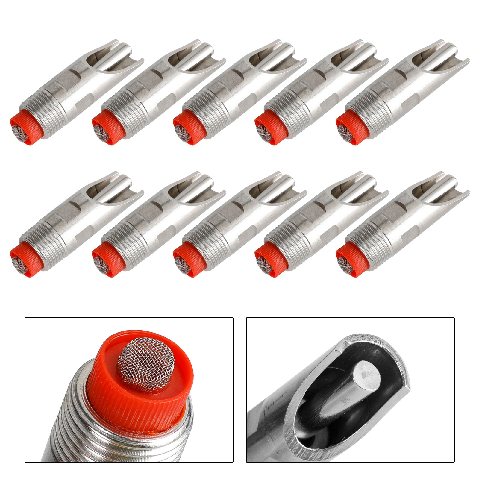 10Pcs Stainless Steel 1/2" Thread Pig Hog Automatic Nipple Drinker Waterer (Copy)