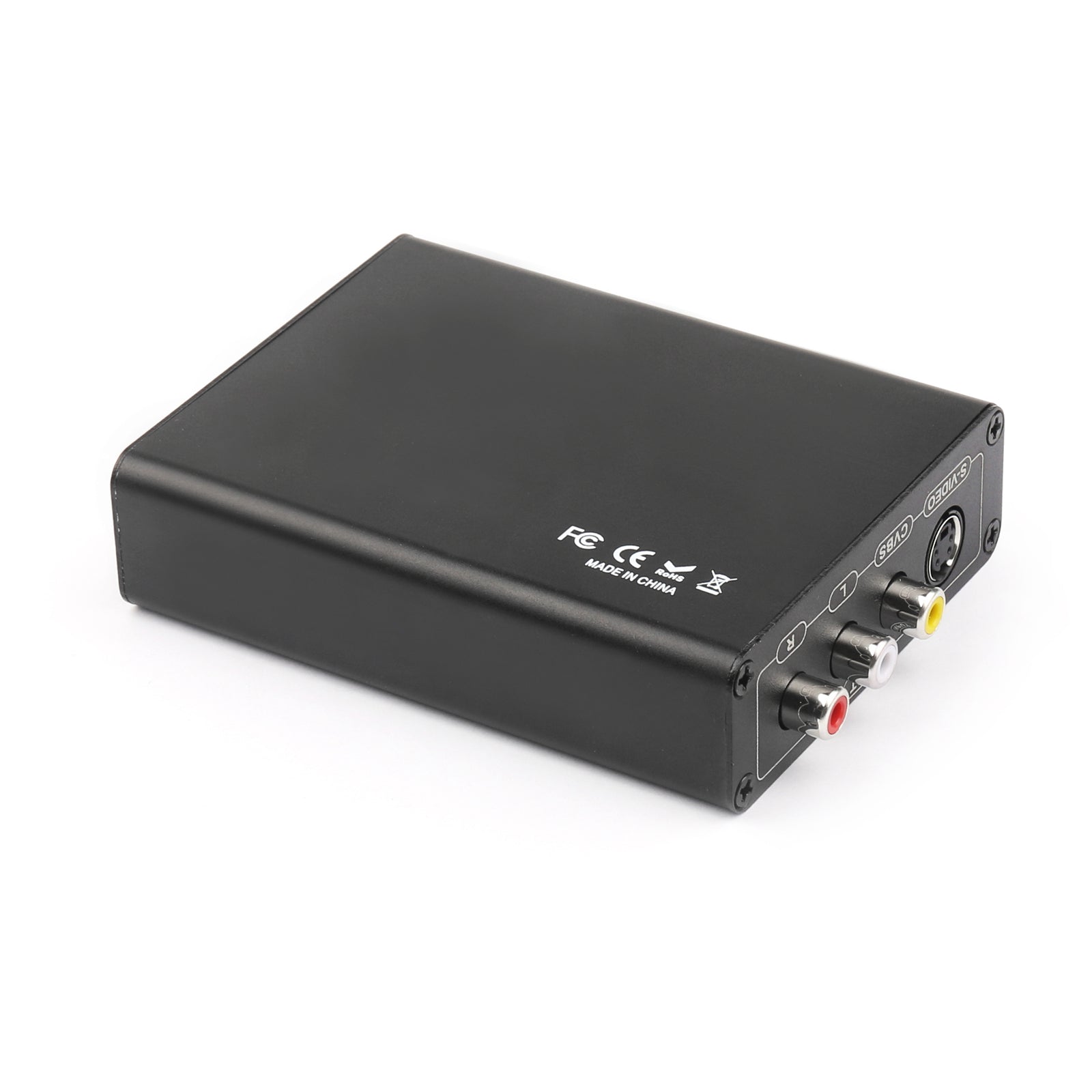 3 RCA AV+S-Video CVBS Composite R/L Audio to HDMI 1080P Converter US Plug Power