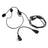 616-C2 Rear-Mounted Tactical Earhook Headset A24 Adapter Cable For A25CE A25N