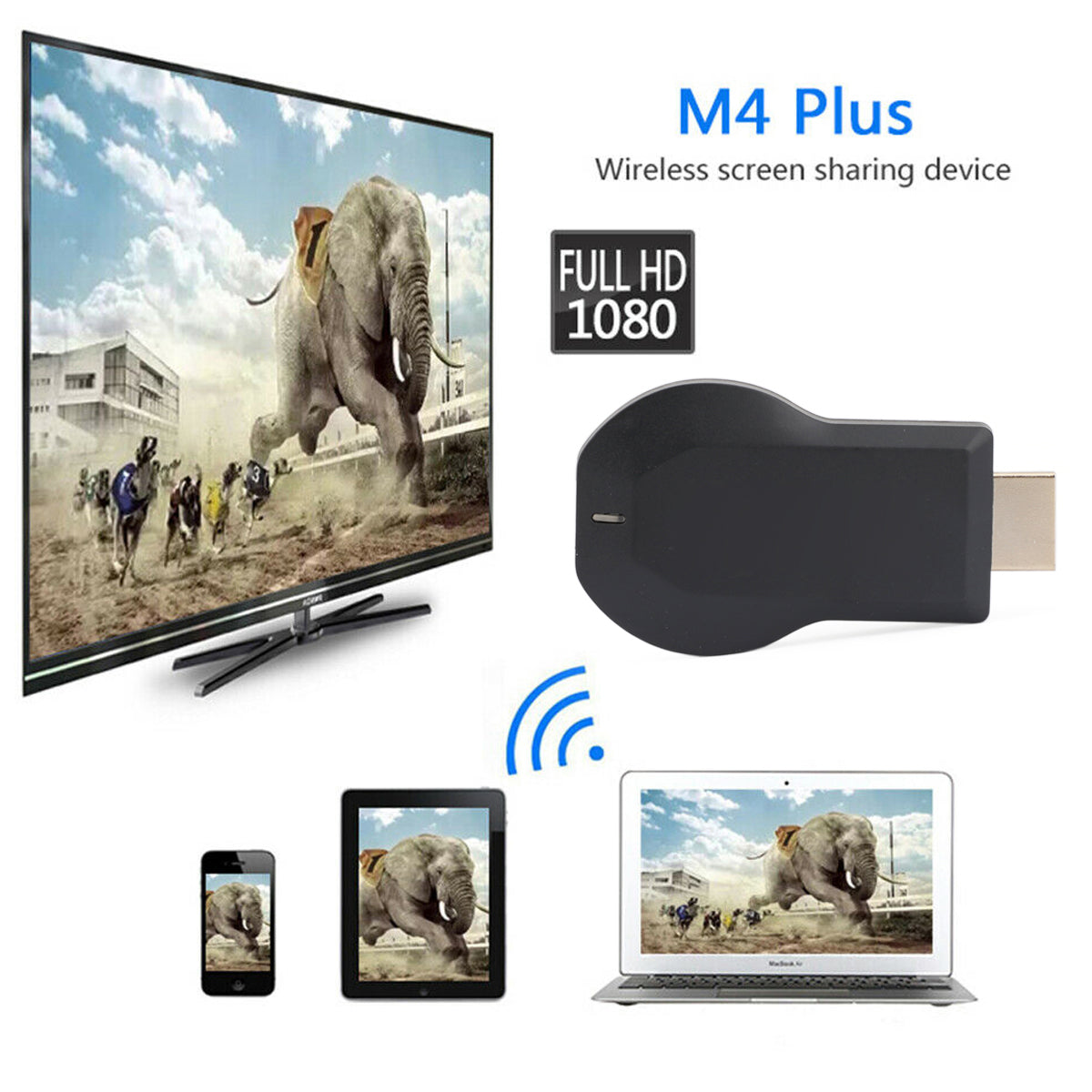 HD 4K M4 Plus Media Player – WiFi TV Cast Stick & Streaming Display Dongle