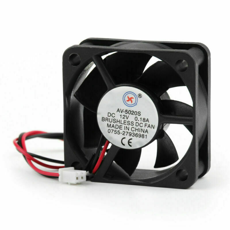 2 Cooling Computer PC DC Pin 50x50x20mm Brushless Fan F10 12V 5020s Wire 0.18A