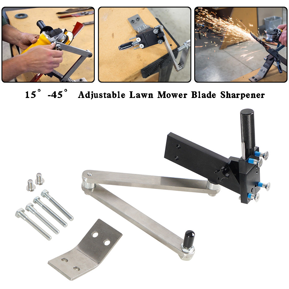 15°-45° Adjustable Lawn Mower Blade Sharpener Tool For Grinding Machine