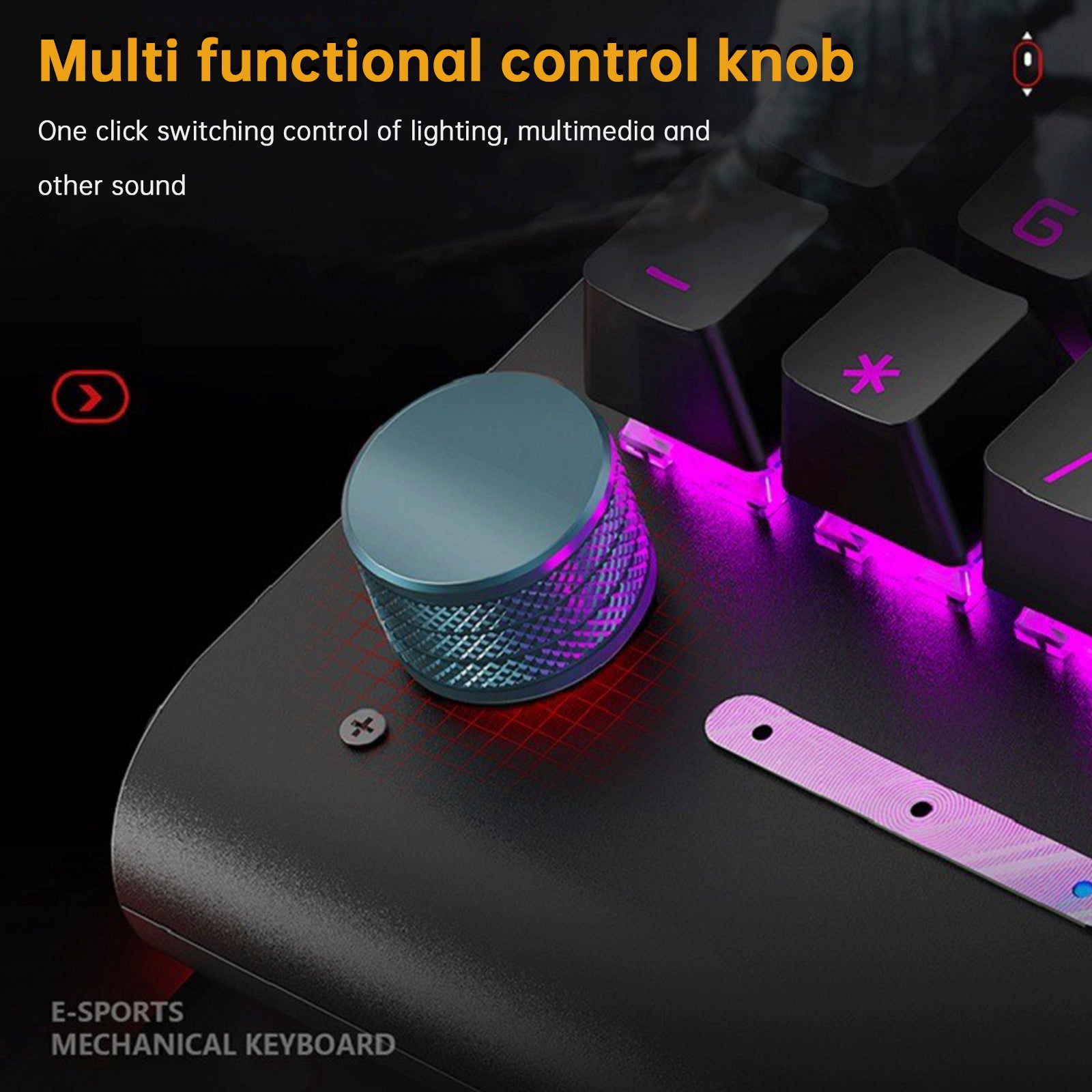K1000 Mechanical Keyboard Wired 104-key Red Switches Customized Mute Keyboard
