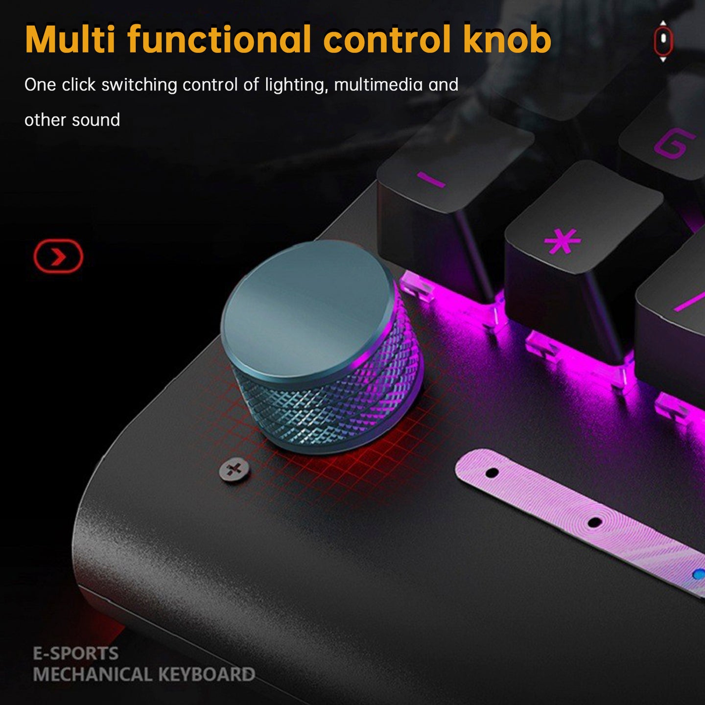 K1000 Mechanical Keyboard Wired 104-key Red Switches Customized Mute Keyboard