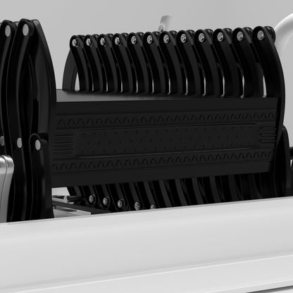 12-Step Folding Attic Ladder for 39.4" x 27.6" Opening, 660 lbs Capacity Wall-Mounted Pull-Down Loft Stairs, up to 9.84ft Floor Height (Black)