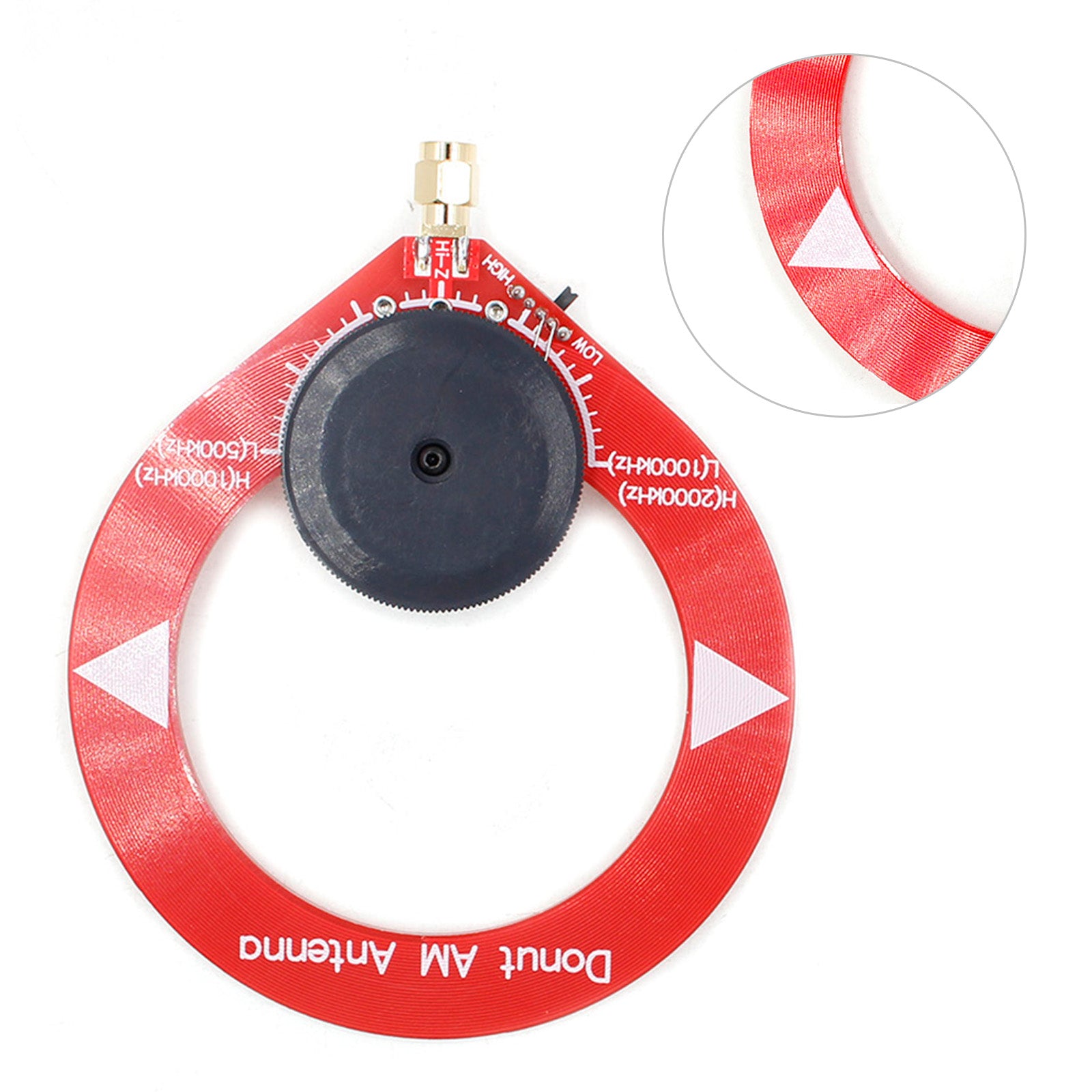 Donut Red AM MW HF Antenna Mini Loop Antenna for Malahiteam DSP DSP2 Receiver