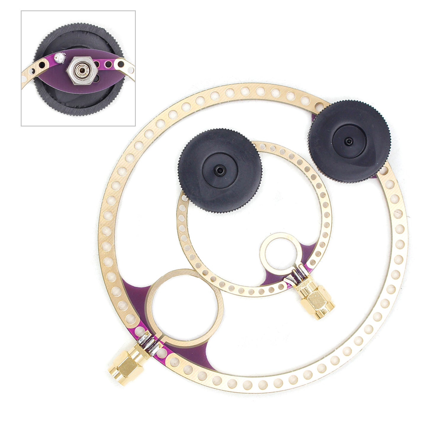 2 PCS Donut VHF UHF FM Mini Loop Antenna 400M-470MHz 80M-150MHz SMA Loop Antenna