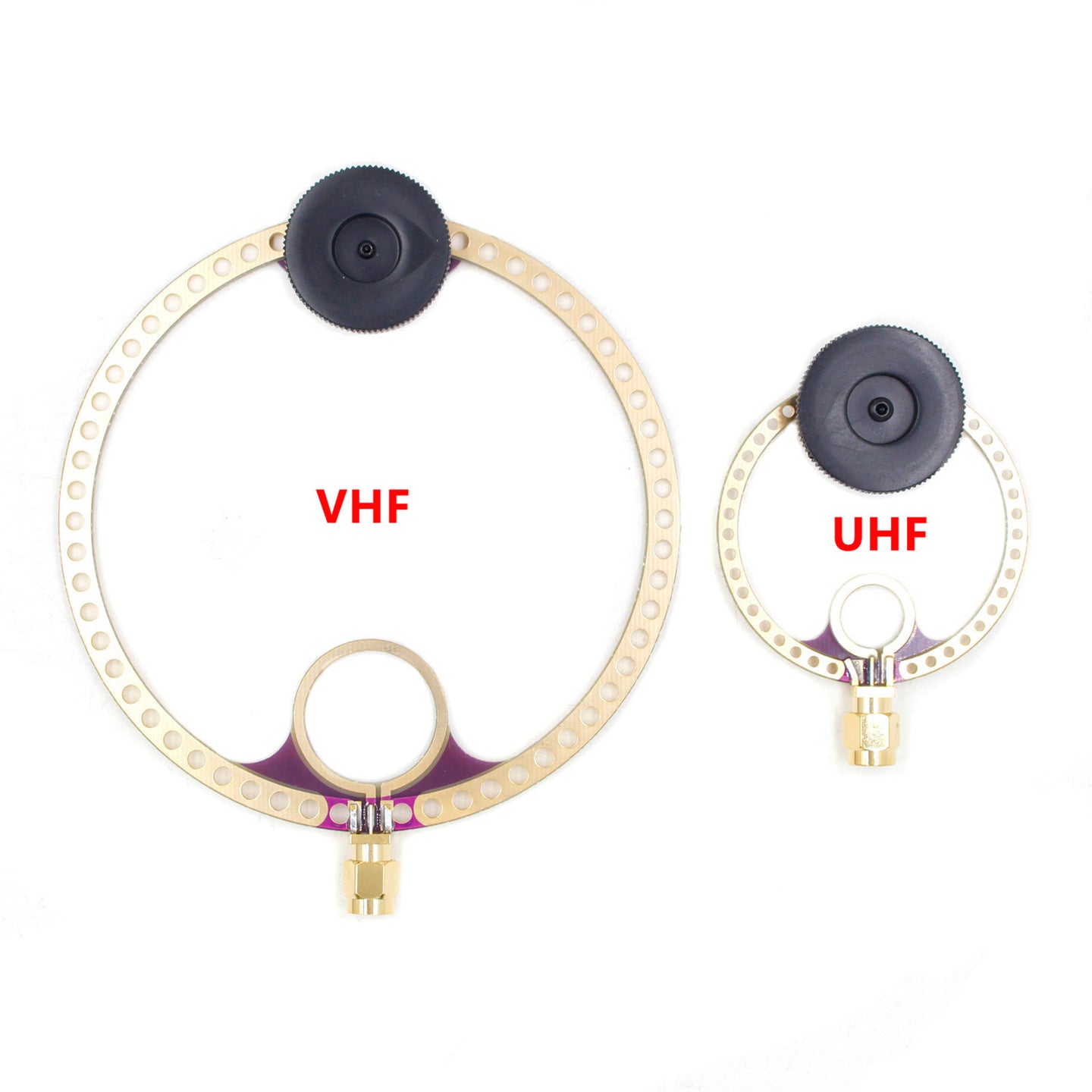 2 PCS Donut VHF UHF FM Mini Loop Antenna 400M-470MHz 80M-150MHz SMA Loop Antenna