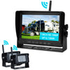 7inch Display AHD 1080P Wireless 2CH Rear View Backup Camera Kit for Truck Trailer