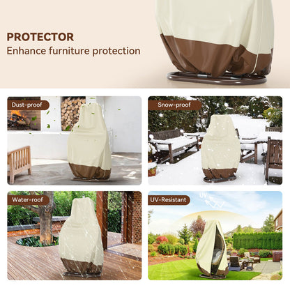 Patio Egg Chair Cover For Hanging Outdoor Double Wicker Egg Swing Covers Waterproof 232X203cm