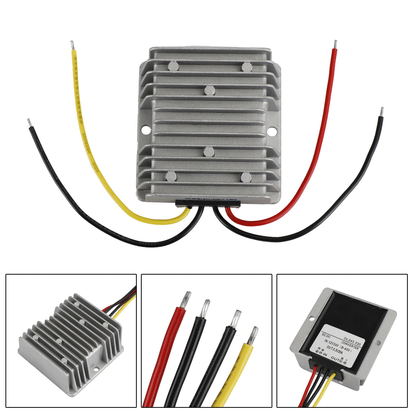 DC Voltage Regulator Buck Converter DC 12/24V To 3.3V 20A 66W Step Down Reducer