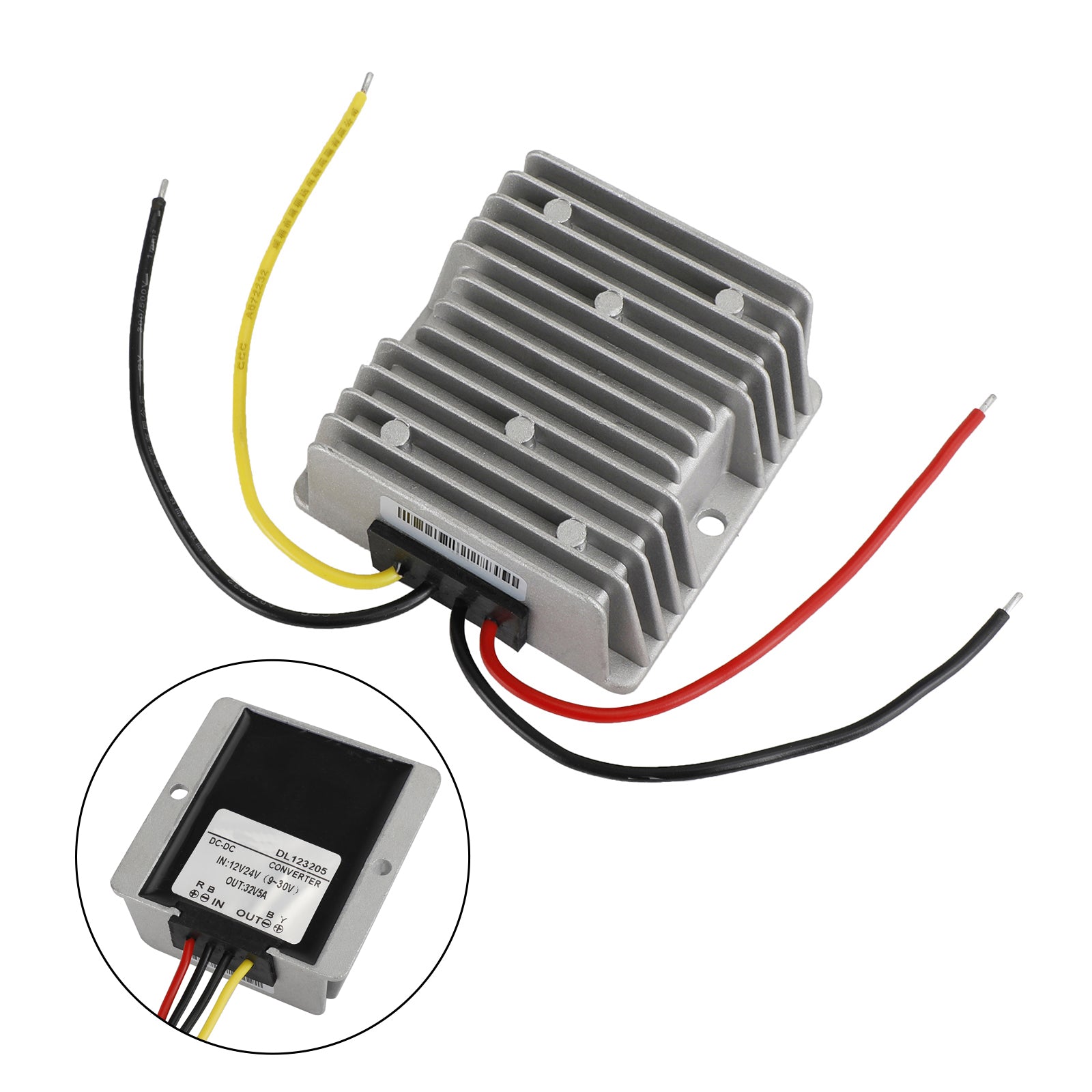 DC-DC 12/24V-32V 5A 160W Step Up Car Power Supply Converter Regulator Waterproof