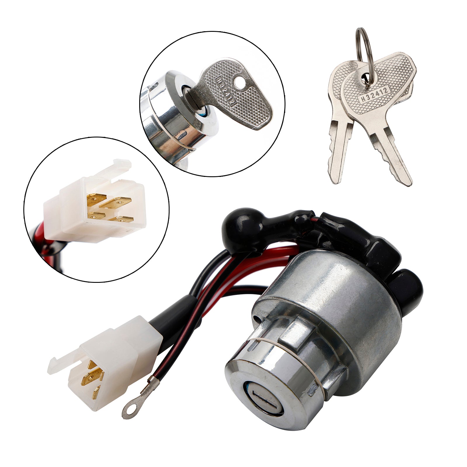 Ignition Switch W/2 Keys 38180-31800 Fits For Kubota L1802 L2002 L2202 Tractor